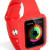 Olixar Soft Silikon Apple Watch 3 /2 /1 Sport Hülle mit Band(38mm) Rot 8