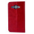Olixar Leather-Style Samsung Galaxy J1 2015 Lommebok Deksel - Rød 3