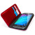 Coque Portefeuille Samsung Galaxy J1 2015 Olixar Simili Cuir - Rouge 8