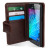Olixar Samsung Galaxy J1 2015 Ledertasche WalletCase in Braun 9