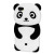 Olixar 3D Panda iPhone 5S / 5 Silicone Case - Black / White 4