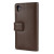 Olixar Sony Xperia Z5 Wallet Case Ledertasche in Braun 3