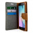 Mercury Canvas Diary Samsung Galaxy S6 Wallet Case Hülle Grau / Camel 9