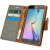 Mercury Canvas Diary Samsung Galaxy S6 Wallet Case Hülle Grau / Camel 12