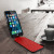 Vaja Ivo Top iPhone 6S / 6 Premium Leather Flip Case - Black / Rosso 2
