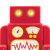 RoboHub 2000 4-Port USB Novelty Robot Hub - Red 2