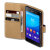 Olixar Leather-Style Sony Xperia M5 Wallet Case - Black / Tan 5
