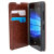Olixar Kunstleder Wallet Case Microsoft Lumia 550 Tasche in Braun 10