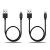 Avantree 2x MFi Lightning to USB Sync & Charge Short Cables - Black 2