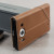 Mozo Microsoft Lumia 950 Genuine Leather Thin Flip Case - Cognac 7
