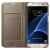 Original Samsung Galaxy S7 Edge LED Flip Wallet Cover Tasche in Gold 4