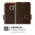 VRS Design Dandy Leather-Style Samsung Galaxy S7 Wallet Case - Brown 2