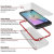 Ghostek Cloak Samsung Galaxy S6 Puhelimelle – Läpinäkyvä/Punainen 2
