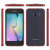 Ghostek Cloak Samsung Galaxy S6 Puhelimelle – Läpinäkyvä/Punainen 4