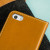 Moncabas Classic Genuine Leather iPhone SE Wallet Case - Camel Brown 6