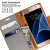 Mercury Canvas Diary Samsung Galaxy S7 Wallet Case Hülle Grau / Camel 3