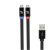 Câble Micro USB Scosche FlatOut plat avec LED 183 cm – Noir 4
