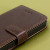 Olixar Leather-Style iPhone SE Wallet Stand Case - Brown 3
