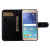 Olixar Samsung Galaxy J3 2016 Kunstledertasche Wallet Case in Schwarz 2