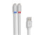 Scosche FlatOut LED Micro USB Tangle-Free 6 Foot Cable - White 3