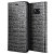 VRS Design Croco Samsung Galaxy S7 Edge Diary Case - Silver / Grey 2