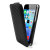 Slimline Carbon Fibre Style iPhone SE Flip Tasche in Schwarz 3