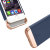 Coque iPhone SE Slider Caseology Savoy Series - Bleu Marine / Or Rose 5