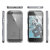 Ghostek Cloak iPhone SE Aluminium Puhelimelle – Läpinäkyvä/Hopea 2