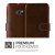 VRS Design Dandy Leather-Style HTC 10 Wallet Case - Brown 6