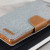 Mercury Canvas Diary Huawei P9 Wallet Case - Grey / Camel 6