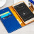 Mercury Canvas Diary Huawei P9 Wallet Hülle Blau / Camel 3