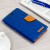 Mercury Canvas Diary Huawei P9 Wallet Case - Blue / Camel 5