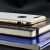 Luphie Gehärtetes Glas und Metal iPhone 7 Plus Bumper in Gold & Weiß 5