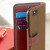 Housse iPhone 7 Hansmare Portefeuille en cuir – Brun dorée 7