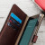 Hansmare Calf iPhone 7 Plus Wallet Case - Golden Brown 9