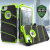 Zizo Bolt Series iPhone 8 / 7 Tough Case & Belt Clip - Black / Green 3