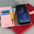 Hansmare Calf Samsung Galaxy S8 Plus Wallet Case - Wine / Pink 3