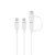 Official Samsung 3-in-1 Micro USB / USB-C Charging Cable - White 2