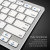 Wireless Bluetooth Keyboard - Silver & White 2