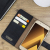 Housse Galaxy A3 2017 Hansmare Portefeuille en cuir – Or marron 4