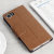 Olixar Leather-Style Blackberry KeyONE Wallet Stand Case - Brown 10
