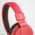 Bitmore Classic On-Ear Folding Headphones with Mic and Remote - Red 6