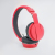 Bitmore Classic On-Ear Folding Headphones with Mic and Remote - Red 7
