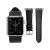 Jison 38mm Genuine Leather Apple Watchband - Black 2