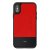 Kajsa Preppie Collection iPhone X Leather Case - Red / Black 2
