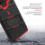 Zizo Bolt Samsung Note 9 Skal & bältesklämma - Svart / Röd 6