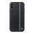 Coque iPhone XS Max Meleovo Carbon Premium en cuir – Noir / bleu 2