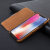 Vaja Agenda MG iPhone XS Premium Leather Flip Case - Tan 7