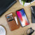 Vaja Wallet Agenda iPhone XS Premium Ledertasche - Tan 4