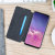 Housse Samsung Galaxy S10 Olixar Canvas portefeuille en toile – Gris 4